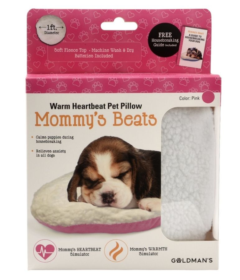 Goldmans Mommys Beats Warm Heartbeat Pet Pillow Pink image 0