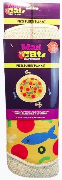 Mad Cat Pizza Purrty Play Mat for Cats image 0
