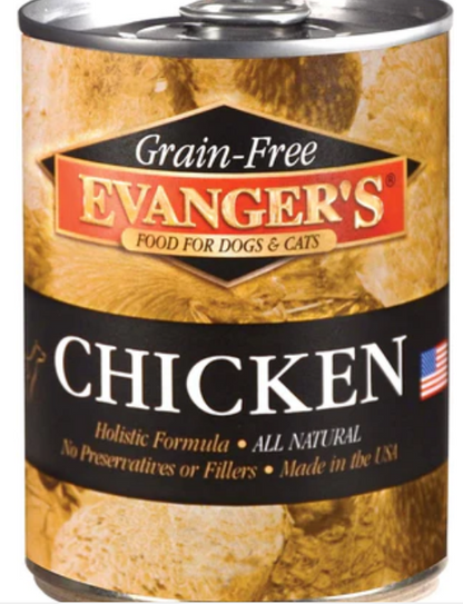 Evanger's Grain-Free Chicken Canned Cat and Dog Food - 12.8 Oz - Case of 12 image 0