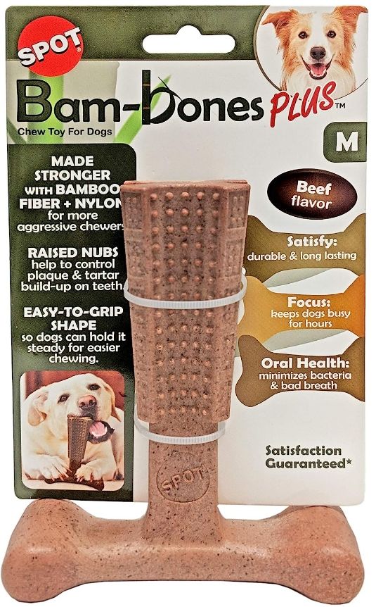 Spot Bambone Plus Beef Dog Chew Toy Medium image 0