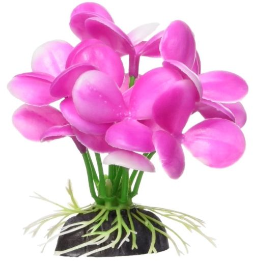 Marina Betta Pink Orchid Aquarium Plastic Plant image 0