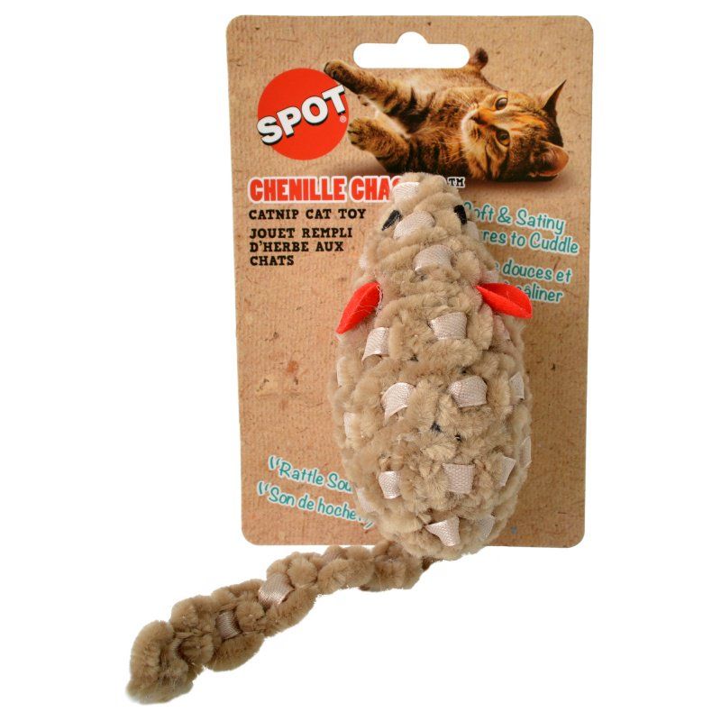Spot Chenille Chasers Mouse Catnip Toy - Assorted Colors image 0
