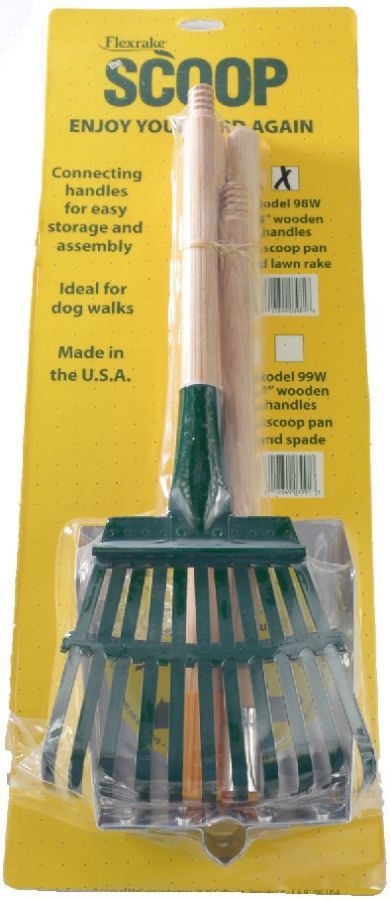 Flexrake Scoop and Steel Rake Set with Wood Handle - Small image 0