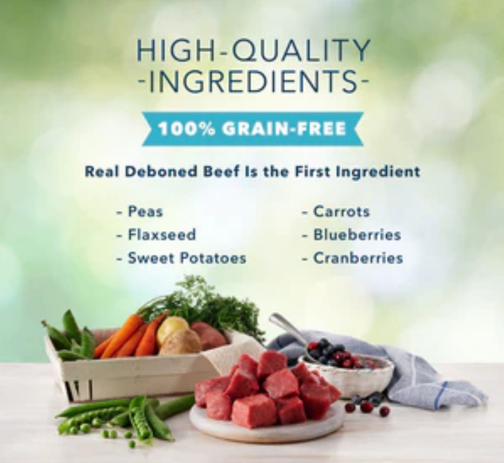 Blue Buffalo Freedom Grain-Free Adult Beef Recipe Dry Dog Food 24 lb Bag image 3