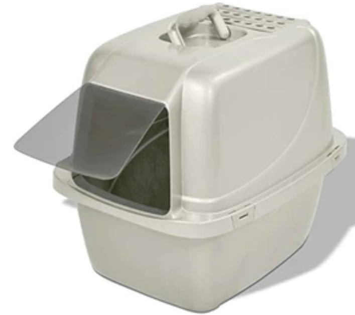 Van Ness Enclosed Cat Litter Pan - White - Large image 0
