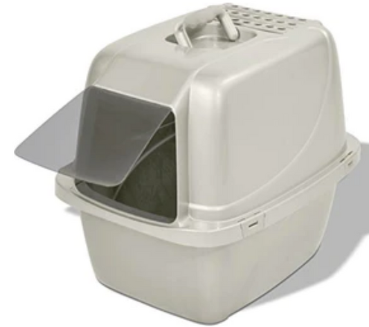 Van Ness Enclosed Cat Litter Pan - White - Large image 0