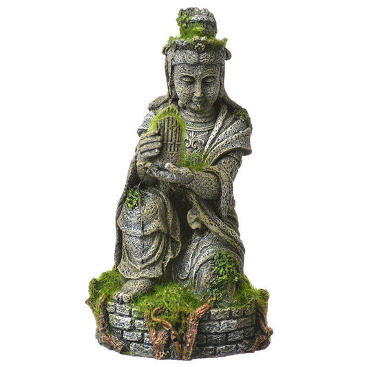 Exotic Environments Ancient Buddha Statue with Moss Aquarium Ornament image 0