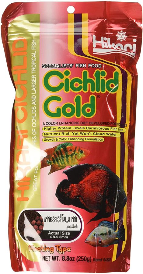 Hikari Cichlid Gold Color Enhancing Fish Food - Medium Pellet image 0