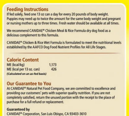 Canidae All Life Stages Canned Dog Food - Chicken and Rice - 13 Oz - Case of 12 image 1