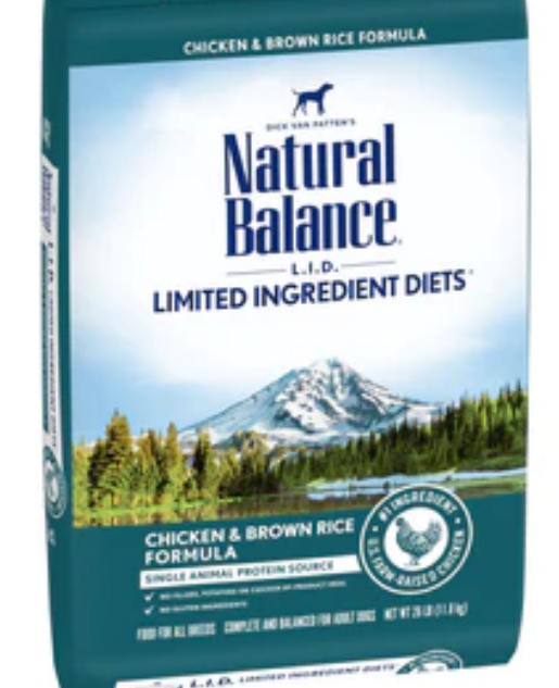 Natural Balance L.I.D. Limited Ingredient Diet Chicken & Brown Rice Formula -4lb image 0