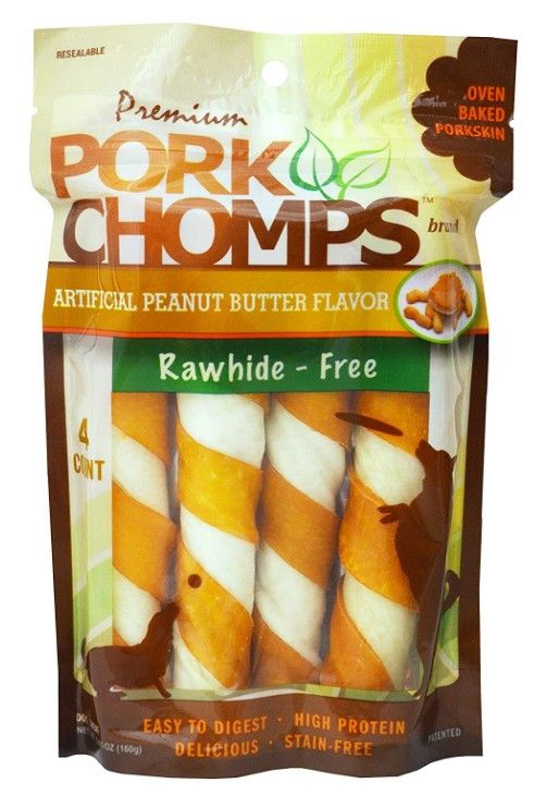 Pork Chomps Twistz Pork Chews - Peanut Butter Flavor image 0
