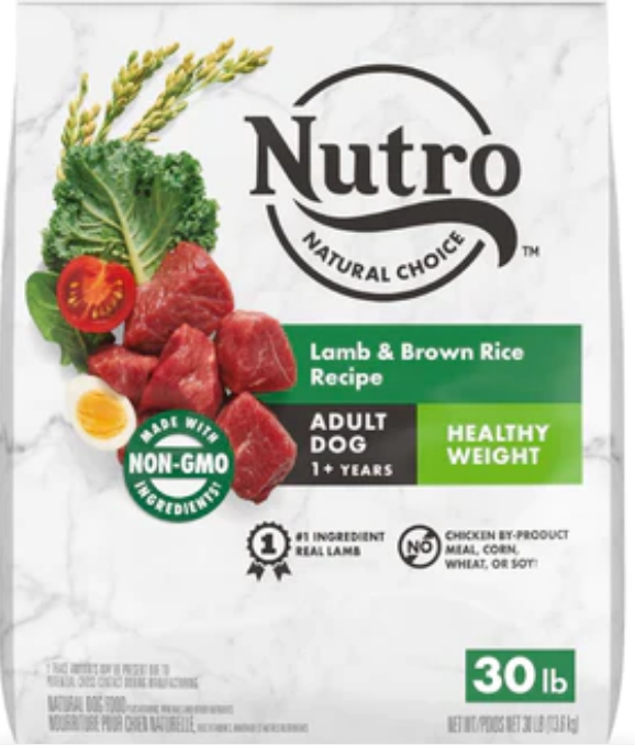 Nutro Natural Choice Healthy Weight Adult Lamb & Rice Dry Dog Food - 30lb Bag image 0