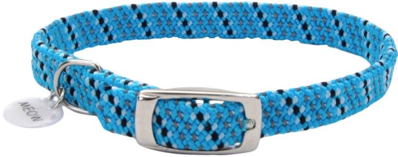 Coastal Pet Elastacat Reflective Safety Collar with Charm Blue/Black image 0