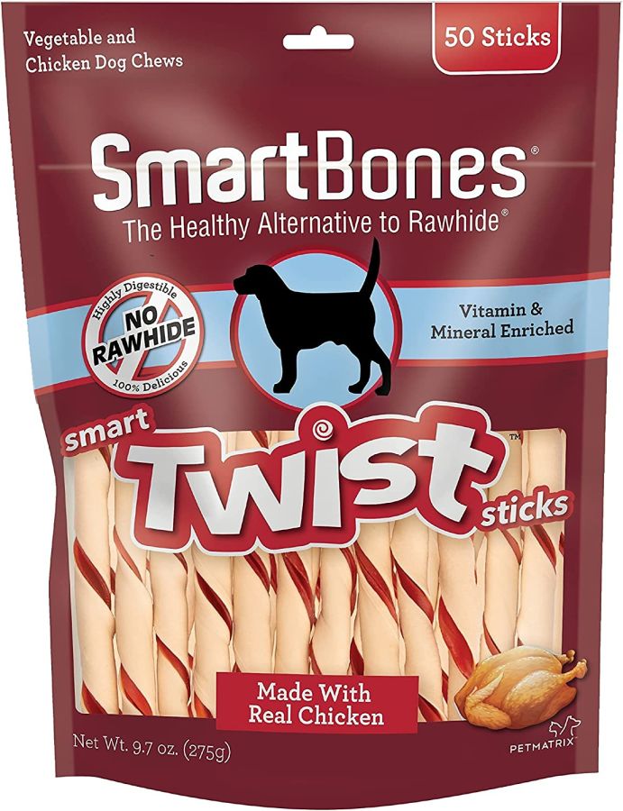 SmartBones Vegetable and Chicken Smart Twist Sticks Rawhide Free Dog Chew image 0