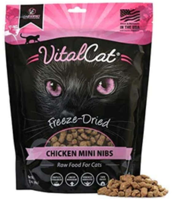 Vital Essentials Chicken Mini Nibs Freeze-Dried Cat Food - 12 Oz image 0