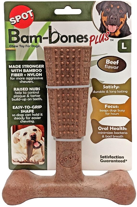 Spot Bambone Plus Beef Dog Chew Toy Large image 0