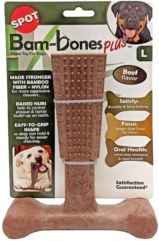 Spot Bambone Plus Beef Dog Chew Toy Large image 0