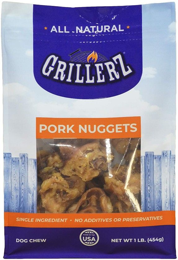 Grillerz All Natural Pork Nuggets Dog Chew image 0