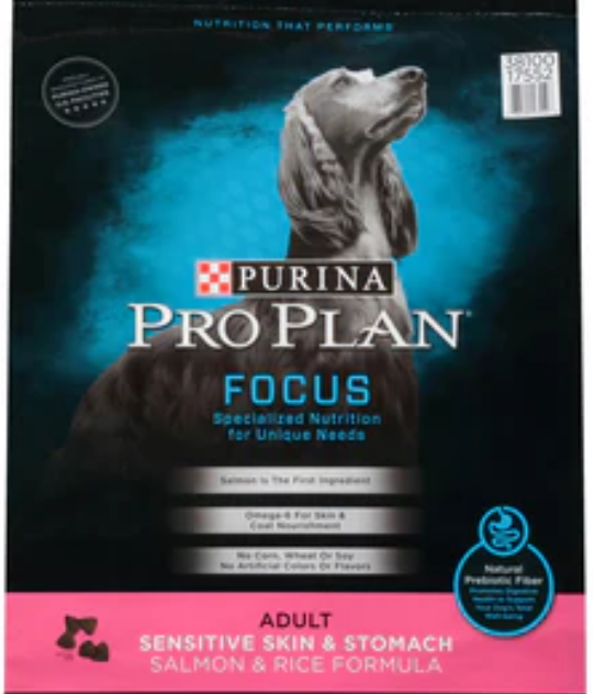 Purina Pro Plan Focus Sensitive Skin & Stomach Formula Salmon & Rice - 16lb Bag image 0