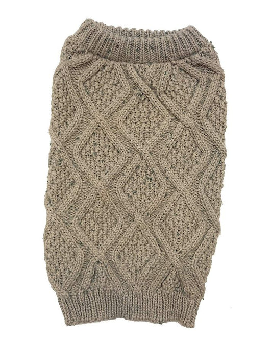Outdoor Dog Fisherman Dog Sweater - Taupe image 0