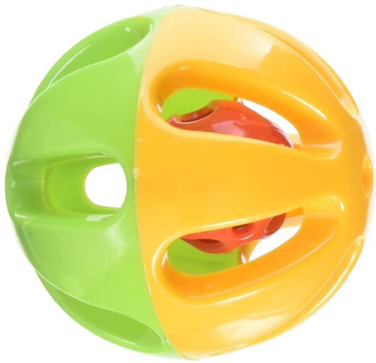 AE Cage Company Happy Beaks Large Round Rattle Foot Toy for Birds 3 Inch Wide image 0