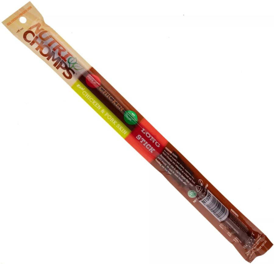 Nutri Chomps Chicken Wrapped Long Stick Dog Treat image 0
