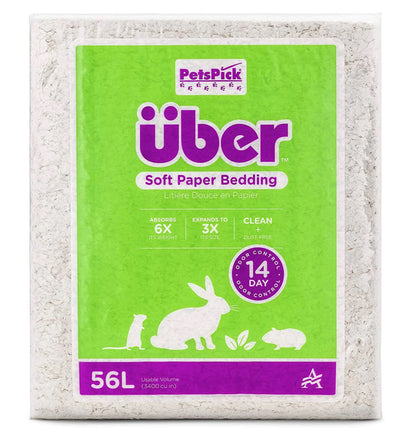 Uber Soft Paper Pet Bedding - White - 56 L image 0