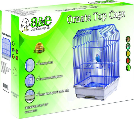 AE Cage Company Ornate Top Bird Cage Black image 0