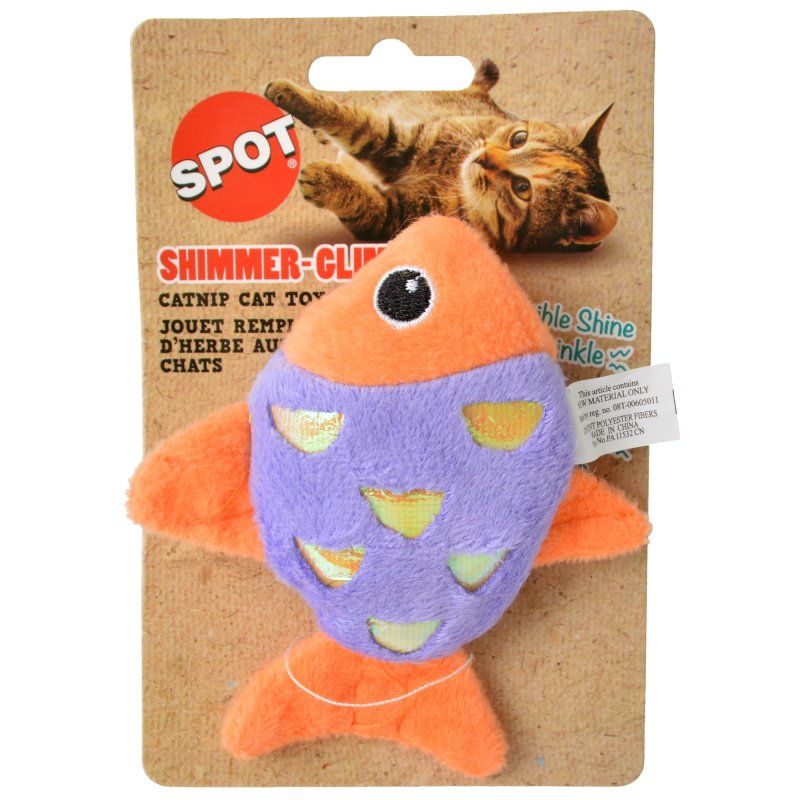 Spot Shimmer Glimmer Fish Catnip Toy - Assorted Colors image 0