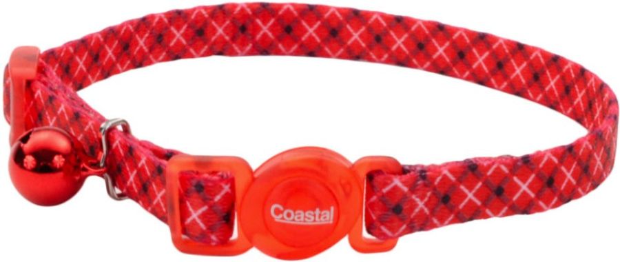 Coastal Pet Safe Cat Breakaway Collar White/Red Plaid image 0