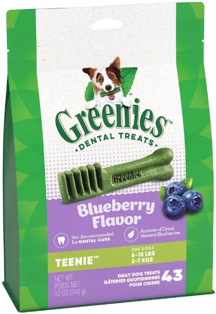 Greenies Teenie Dental Dog Treats Blueberry image 0