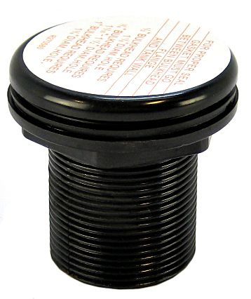 Lifegard Aquatics Double Threaded Bulkhead - Black image 0