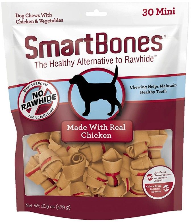 SmartBones Mini Vegetable and Chicken Bones Rawhide Free Dog Chew image 0