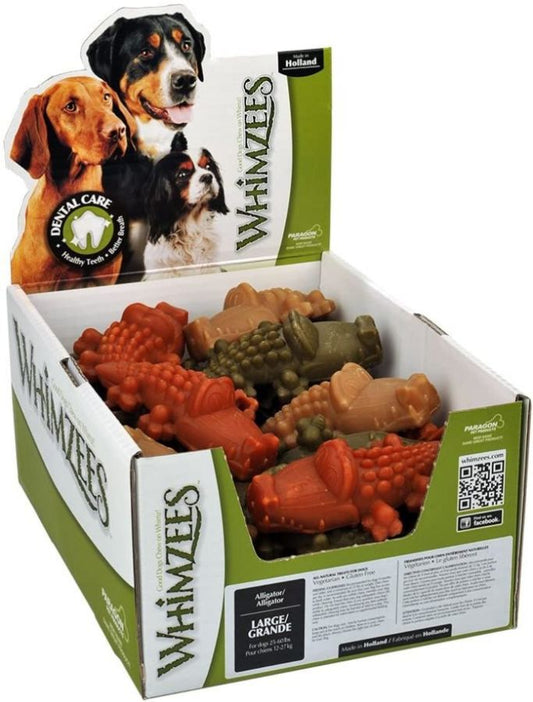 Whimzees Natural Dental Care Alligator Dog Treats image 0