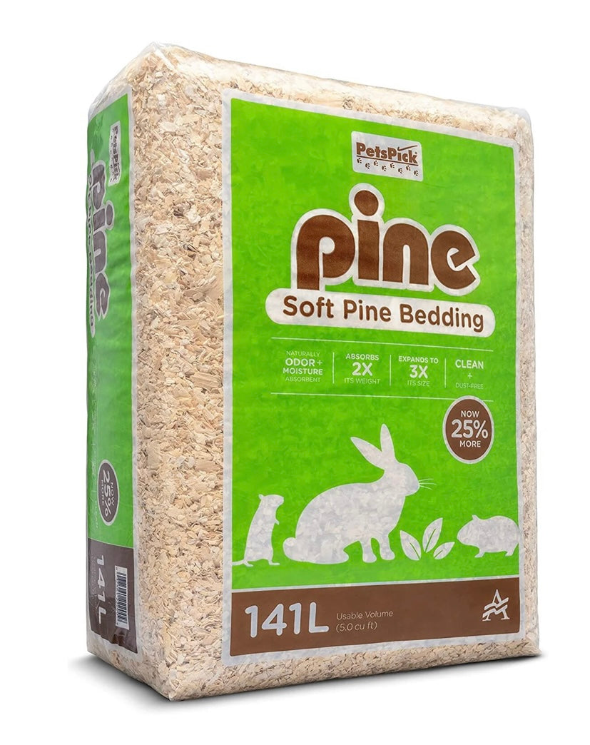 Pet's Pick Kiln Dried Soft Pine Bedding - Pine - 141 L image 0