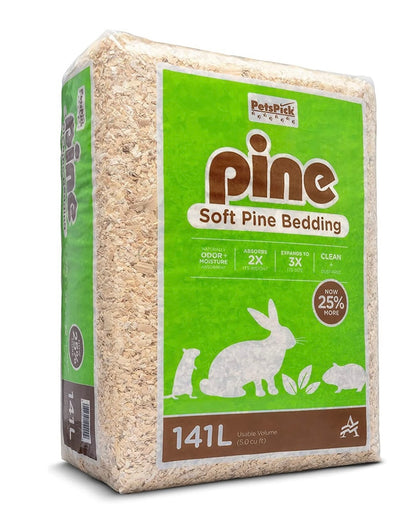 Pet's Pick Kiln Dried Soft Pine Bedding - Pine - 141 L image 0