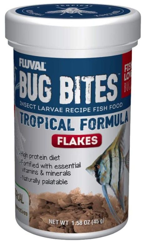 Fluval Bug Bites Insect Larvae Tropical Fish Flake image 0