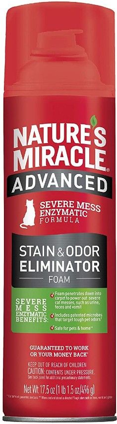 Nature's Miracle Just for Cats Advanced Enzymatic Stain & Odor Eliminator Foam image 0