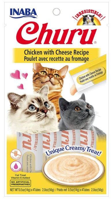 Inaba Churu Chicken with Cheese Recipe Creamy Cat Treat image 0