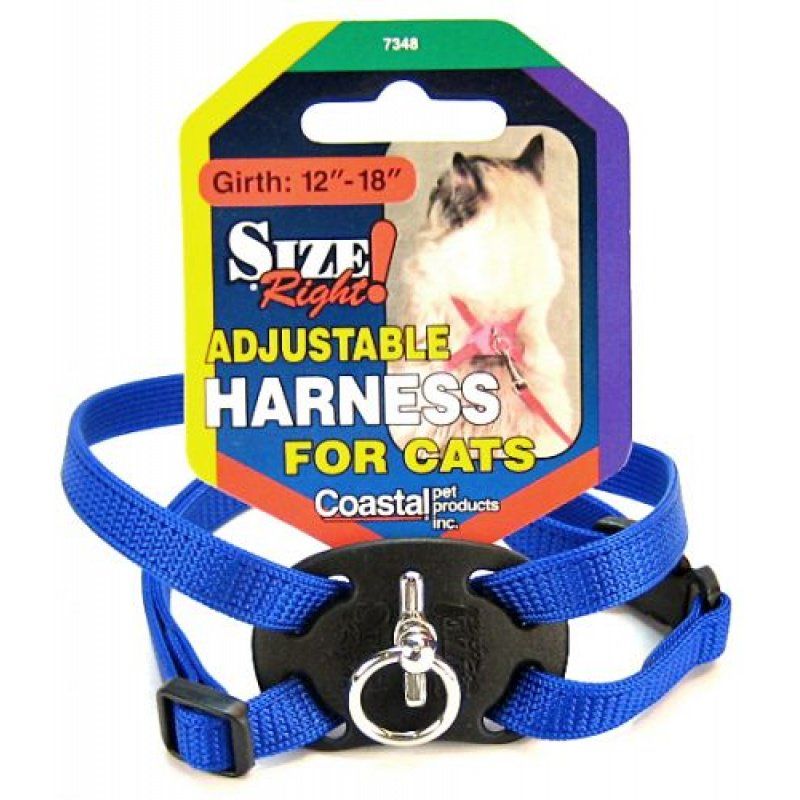 Coastal Pet Size Right Nylon Adjustable Cat Harness - Blue image 0