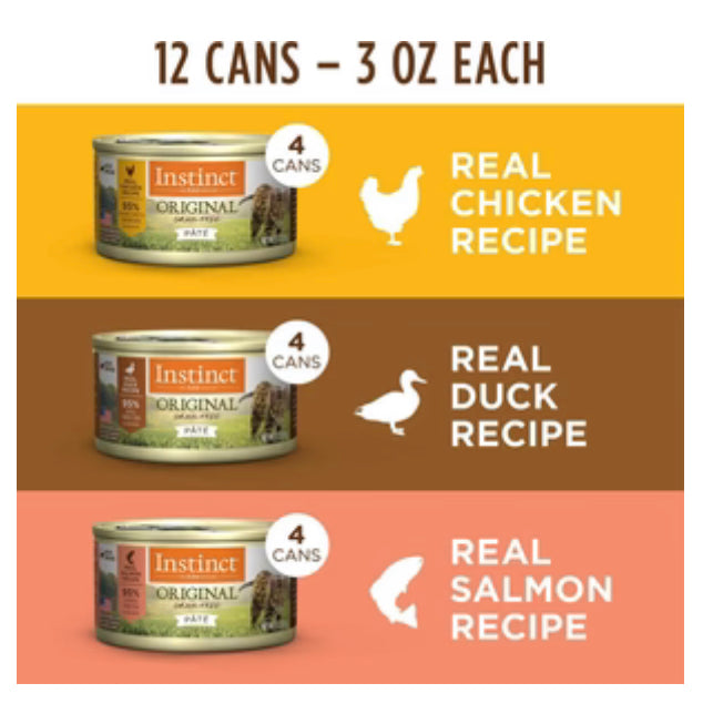 Instinct Grain-Free Recipe Variety Pack Canned Cat Food image 1