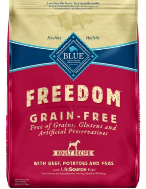 Blue Buffalo Freedom Grain-Free Adult Beef Recipe Dry Dog Food 24 lb Bag image 0