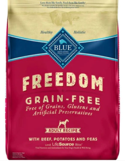 Blue Buffalo Freedom Grain-Free Adult Beef Recipe Dry Dog Food 24 lb Bag image 0
