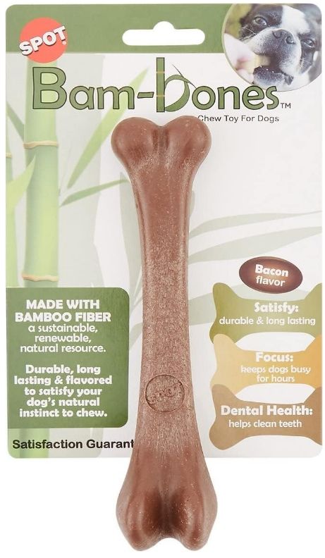 Spot Bambone Bacon Bone Dog Chew Toy Large image 0