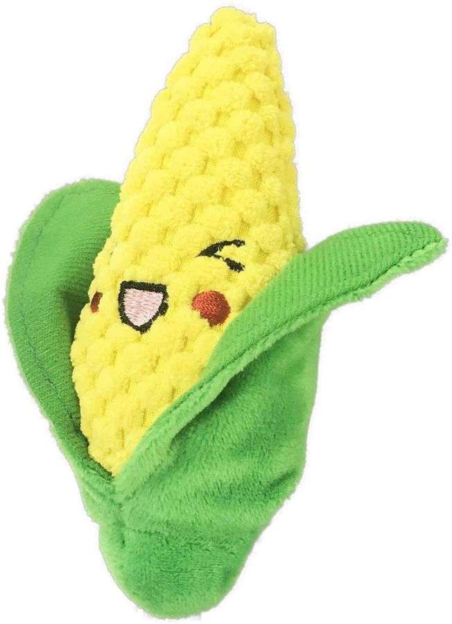 Petsport Tiny Tots Foodies Corn Plush Dog Toy image 0