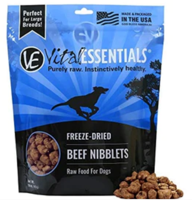 Vital Essentials Beef Nibblets Freeze-Dried Dog Food - 16 Oz image 0