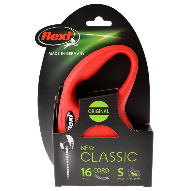 Flexi New Classic Retractable Cord Leash - Red image 0