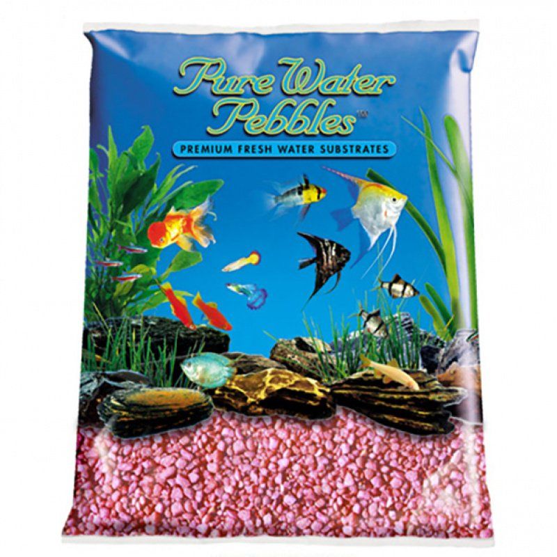 Pure Water Pebbles Aquarium Gravel - Neon Pink image 0
