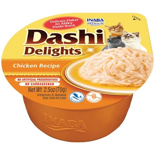Inaba Dashi Delights Chicken Flavored Bits in Broth Cat Food Topping image 0