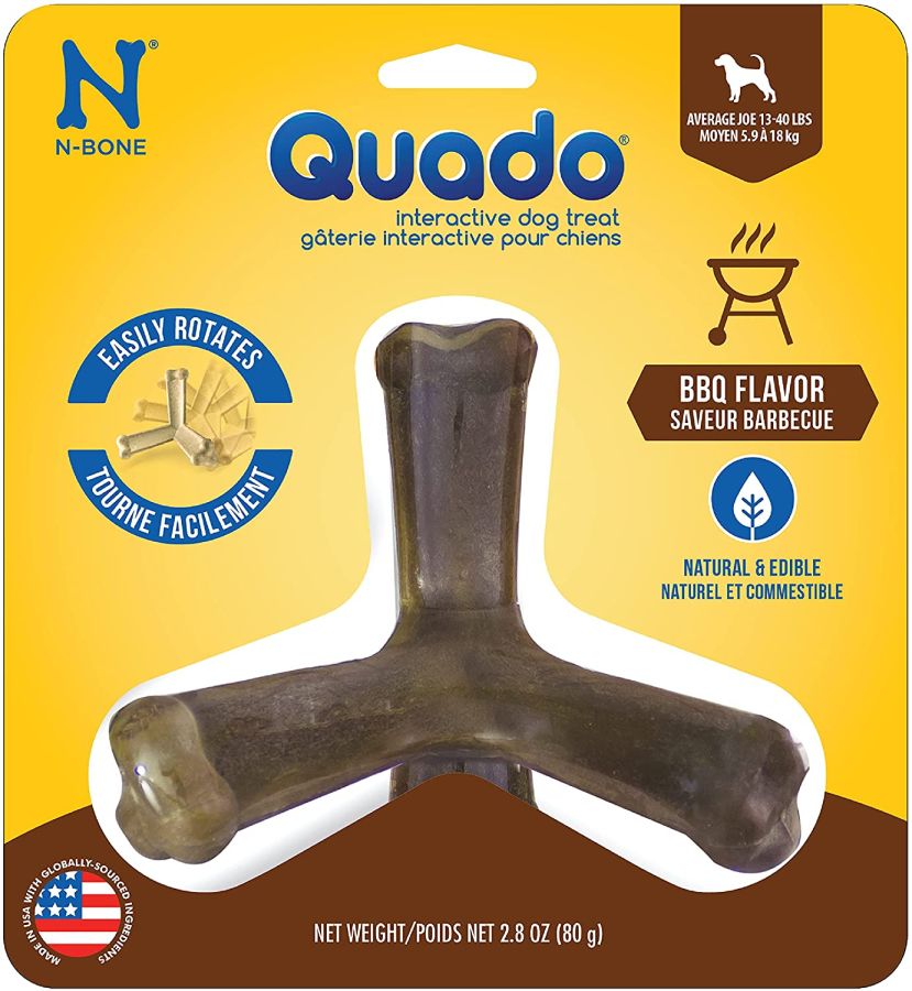 N-Bone Quado Dog Treat BBQ Flavor Average Joe image 0